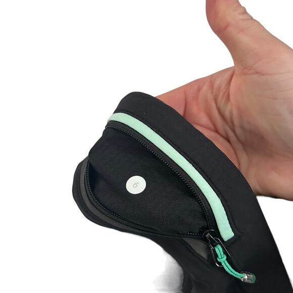 Lululemon Run Pace Tight Very Green Black Leggings Sz 6 - Picture 2 of 5